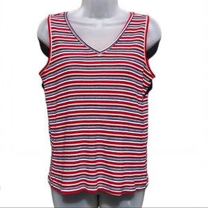 Athletic Works striped cotton tank top